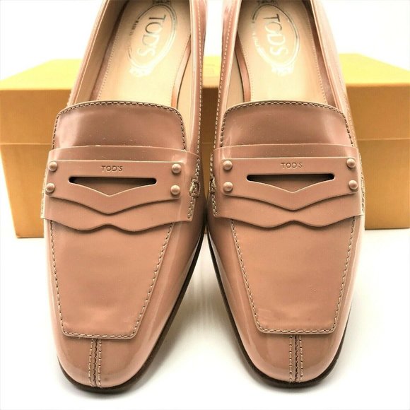 TOD'S Tapered Toe Penny Loafers Slip-Ons - Picture 2 of 9
